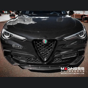  Alfa Romeo Stelvio Front Splitter - Carbon Fiber - Quadrifoglio